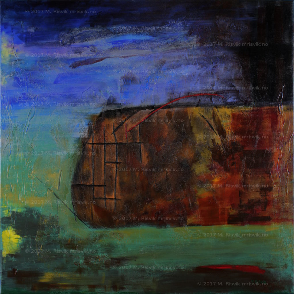 M16, "Muren", 2017, akryl på lerret, 80 x 80 cm, kr 5 500.-